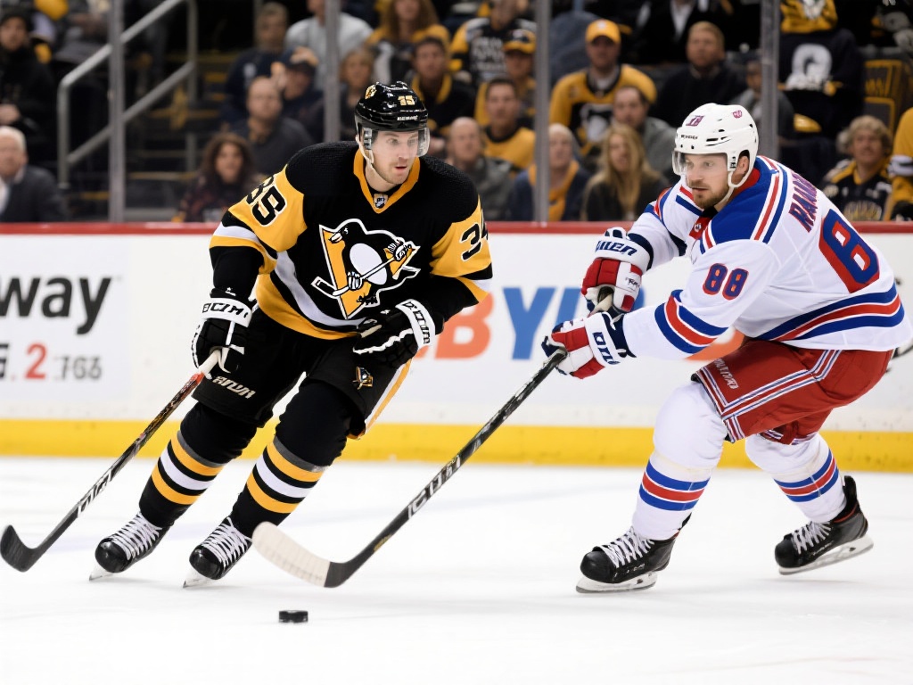 以一场典型的NHL比赛为例，假设匹兹堡企鹅对阵纽约